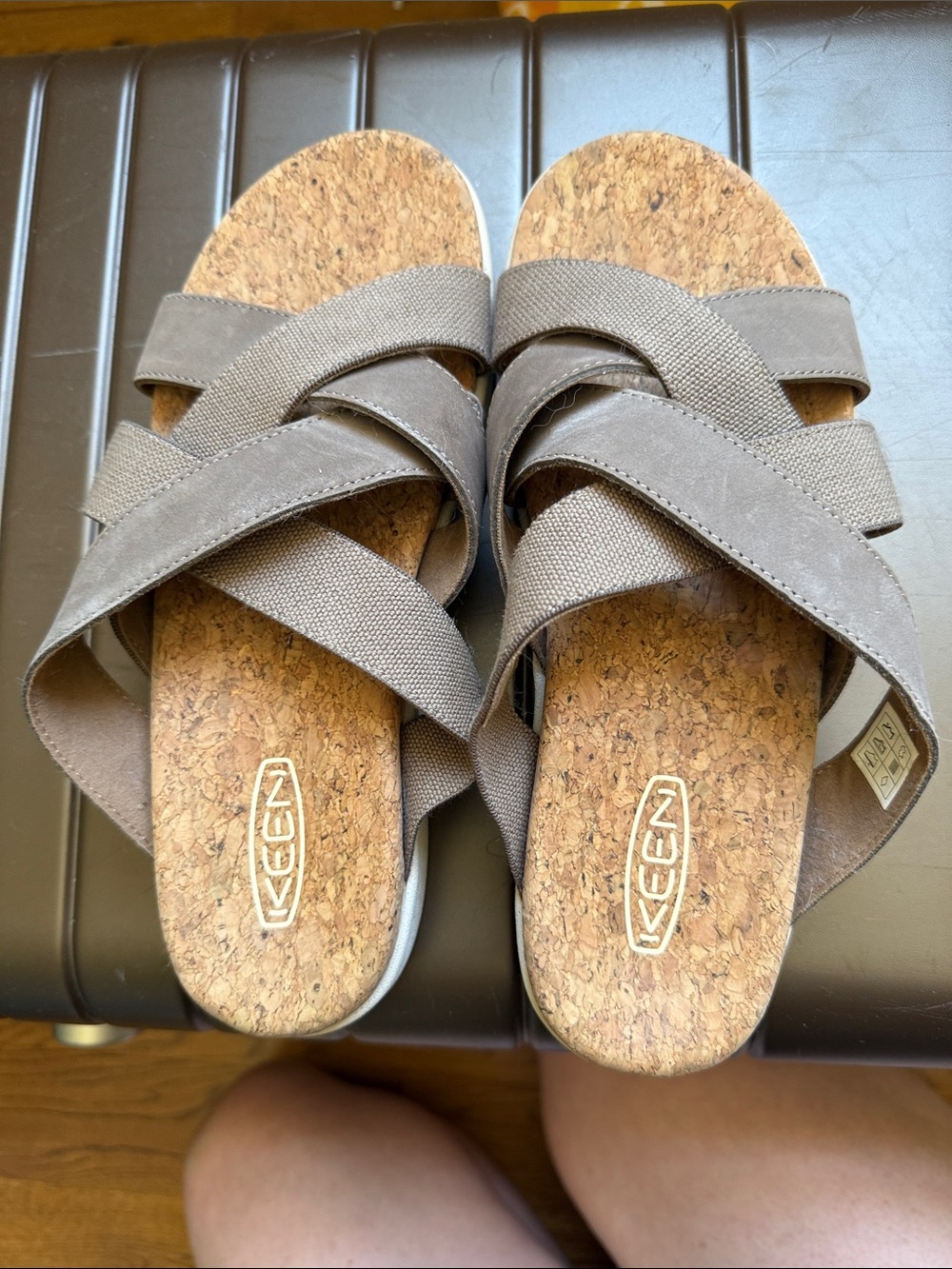 Keen Women's Elle Mixed Slide Crisscross Cork Footbed Sandals